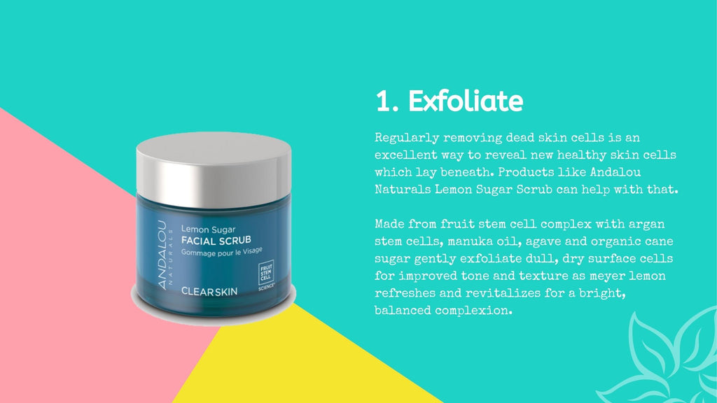 Exfoliate remove dead skin cell