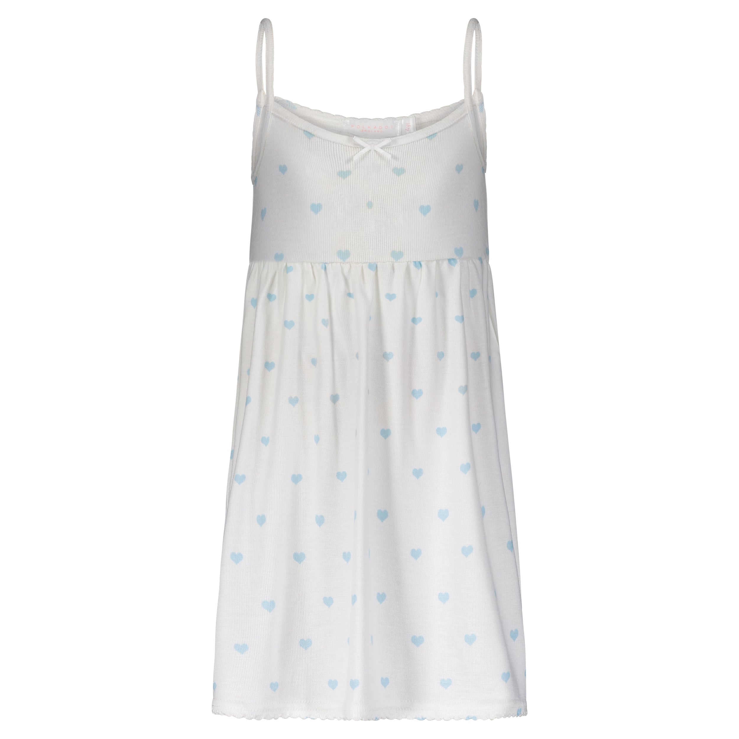 Polkadot GIRLS Blue Hearts Print BABYDOLL GOWN