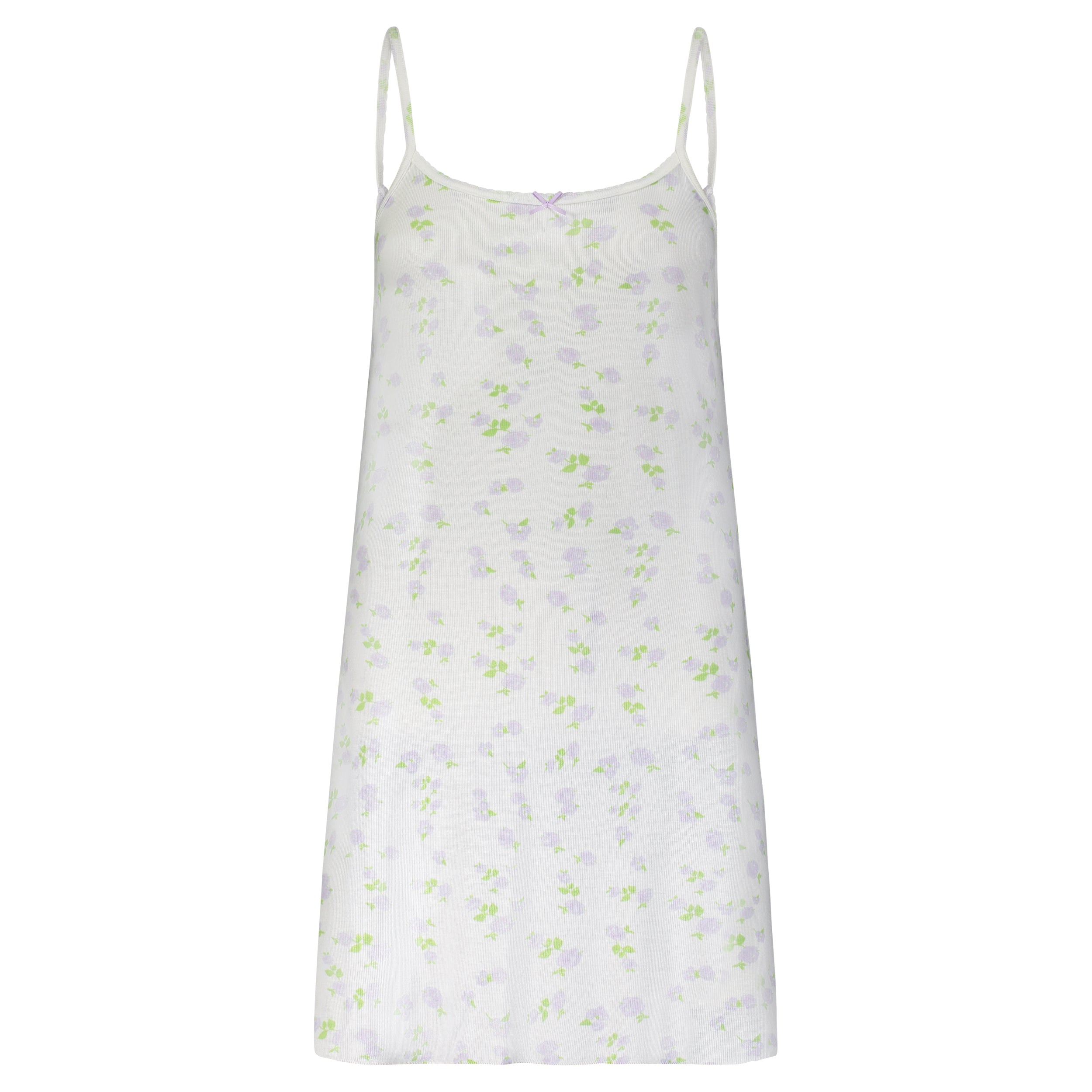 Polkadot LILAC FLORAL SCOOP A LINE GOWN