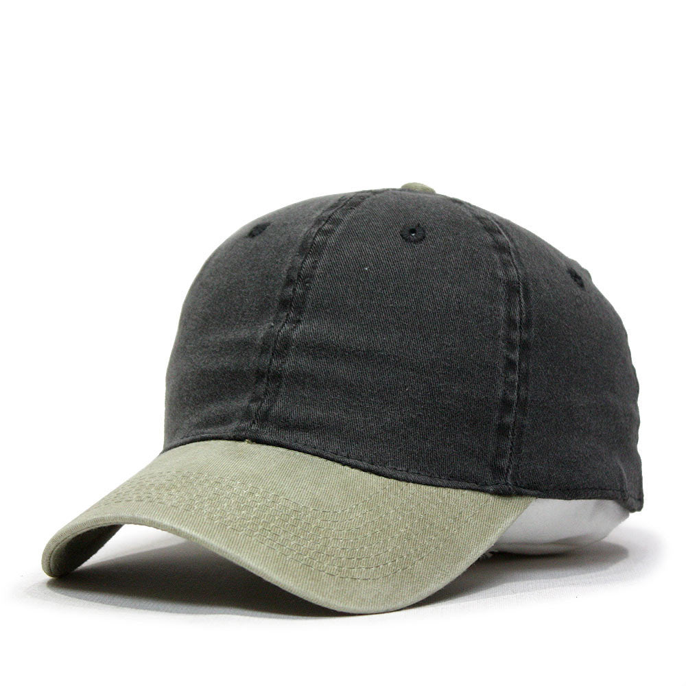 Flex Stretchable Washed Pigment Dyed Cotton Twill Low Profile Caps - L ...