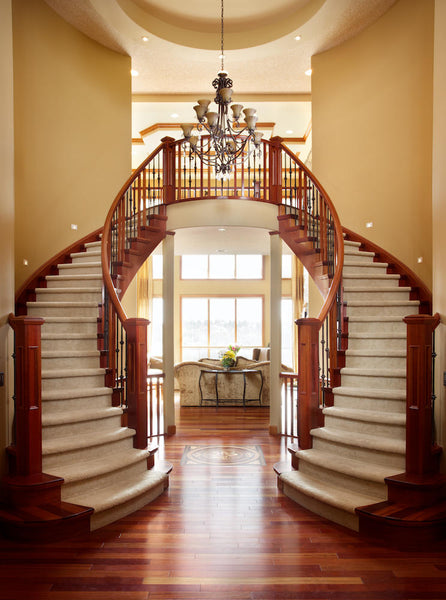 Example of traditional staircase and railing