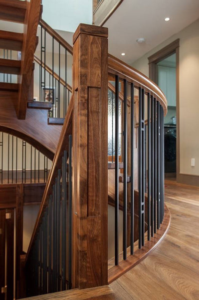 Craftsman style Mission stair post 