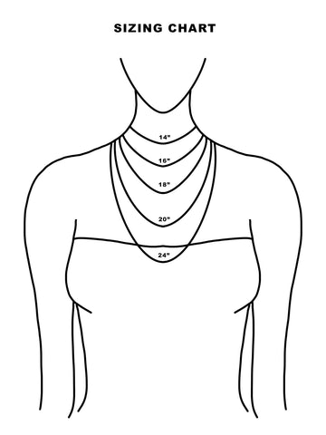 stella grey necklace sizing chart
