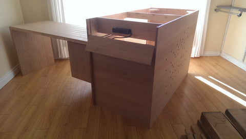 Custom Cherry Desk with Concealed Compartment