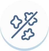 Icon depicting a percentage symbol with stars, indicating a cleaning or dusting service.