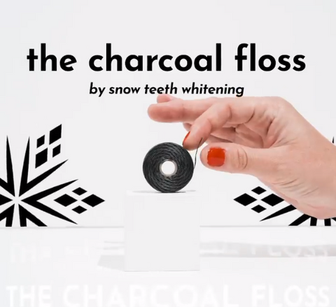 snow teeth whitening charcoal floss