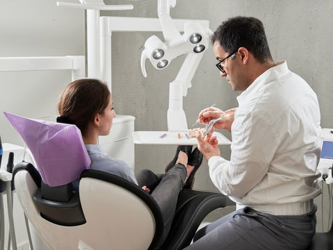 dentist consulting with a patient