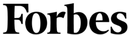 'Forbes logo in black font.'
