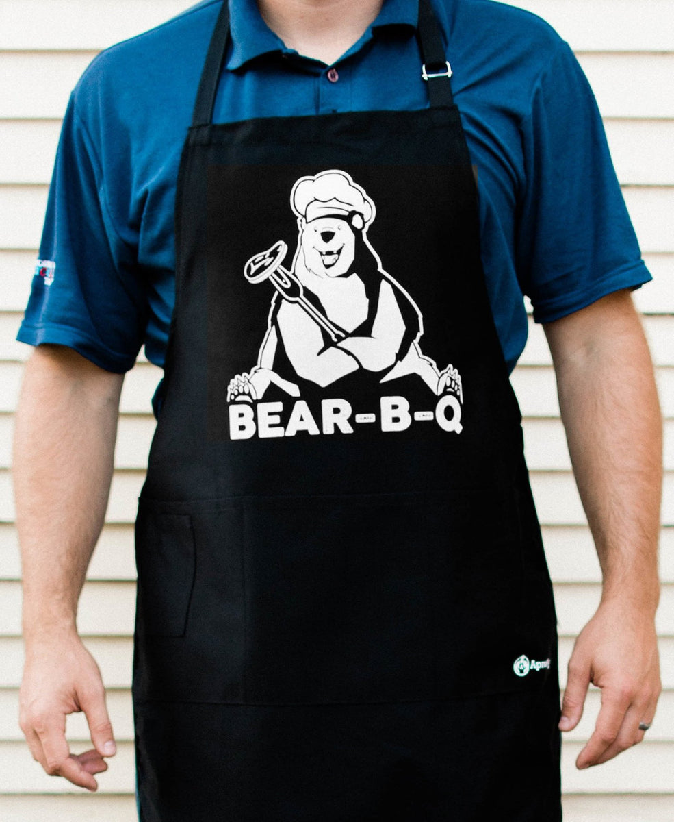 Bear-B-Q - Funny Men's BBQ Apron - 100% Cotton | ApronMen.com