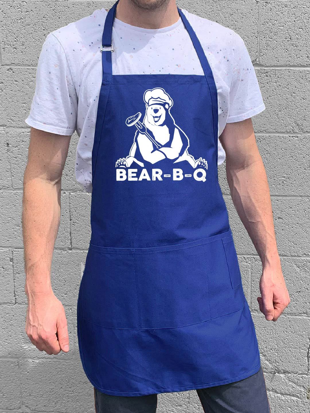 Bear-B-Q - Funny Men's BBQ Apron - 100% Cotton | ApronMen.com