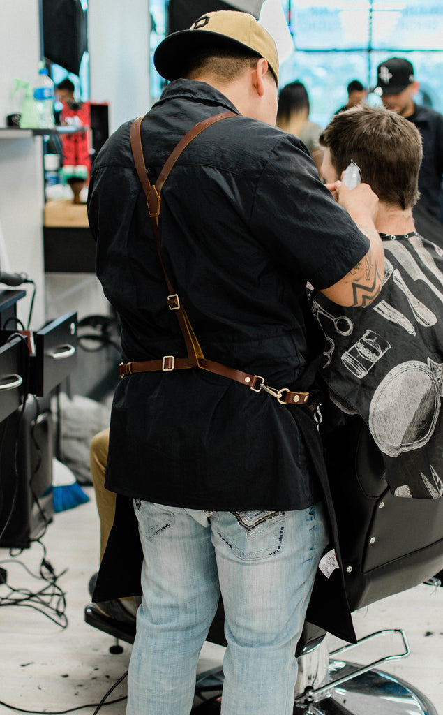 Barista Apron - Hickory Brown 14oz Waxed Canvas