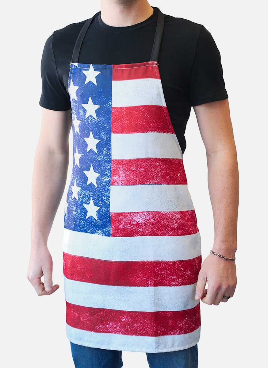 American Flag Apron - USA Kitchen Apron for Men | ApronMen.com