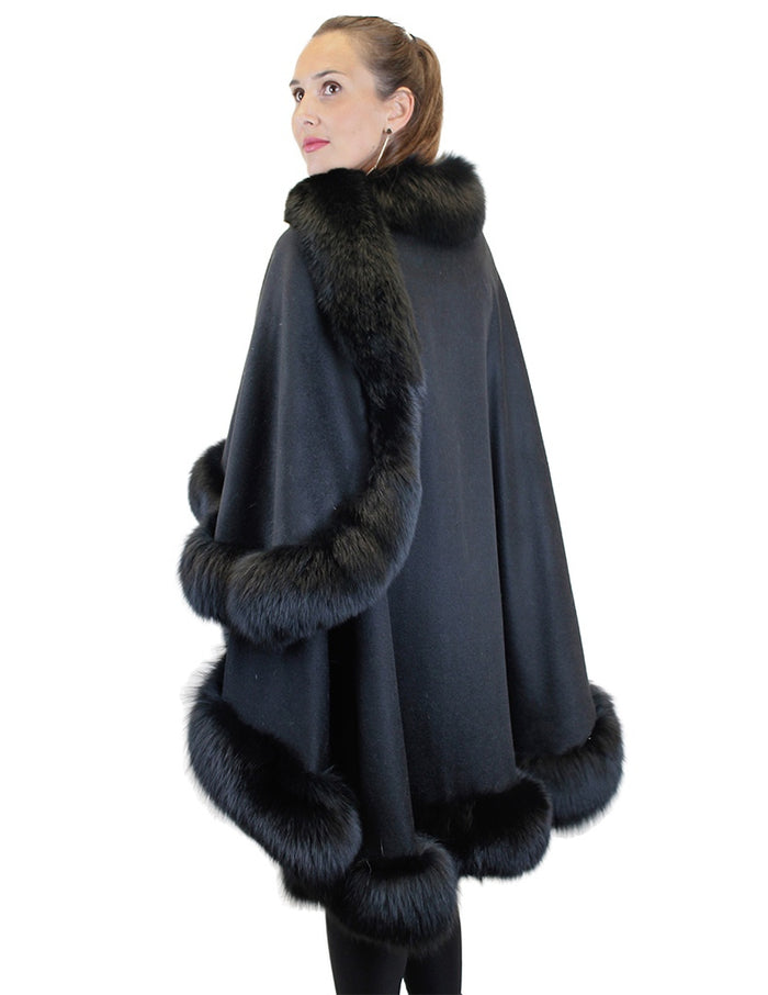 black fur cape