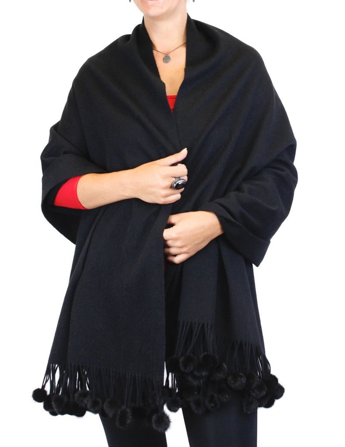 black cashmere wrap shawl