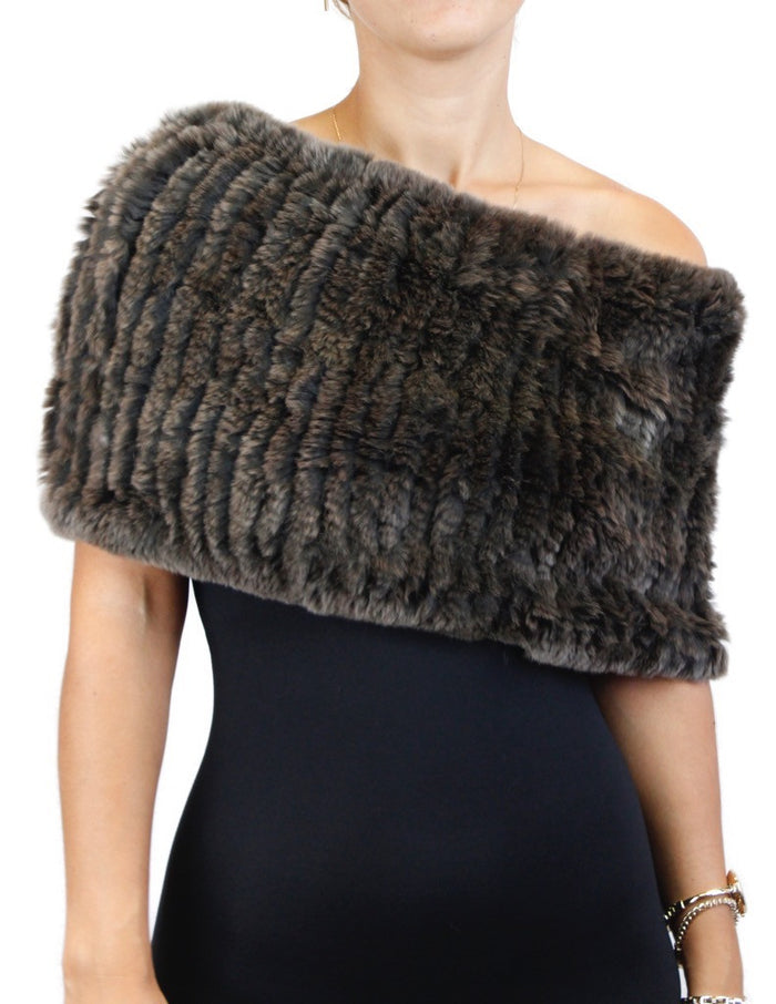 fur cowl neck scarf