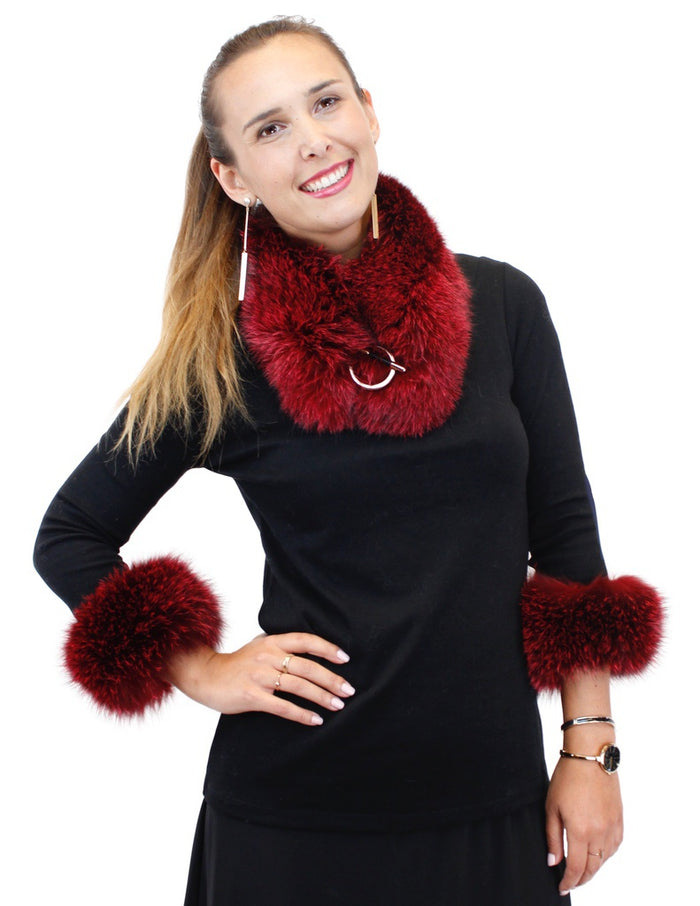 fox fur collar and cuffs