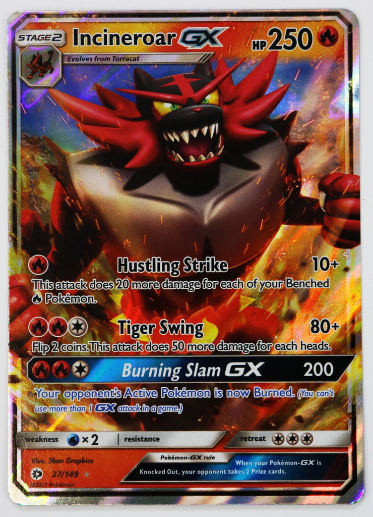 Incineroar Gx 27149 Sun Moon Base Set