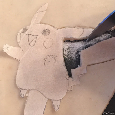 Cut out Pikachu figure