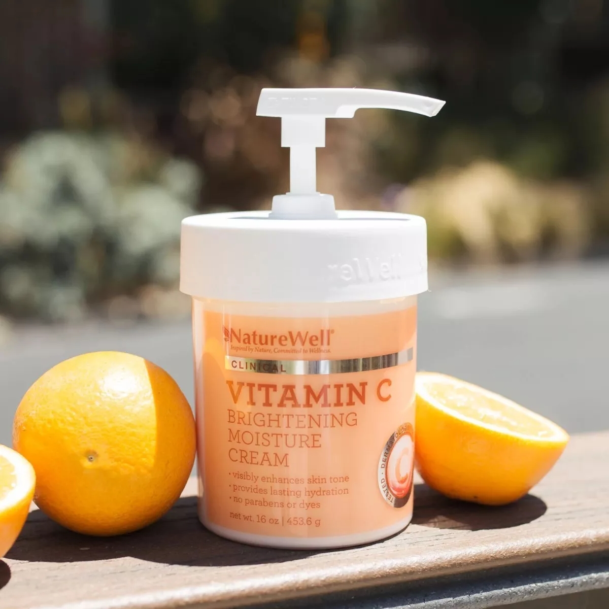 NatureWell Vitamin C Brightening Moisturizing Cream helps reduce spots and wrinkles