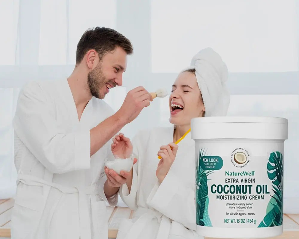 Crema Hidratante con Aceite De Coco Extra Virgen NatureWell para el cuidado de tu piel