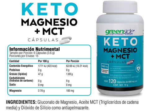 Greenside Paquete KETO Magnesio más MCT