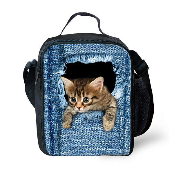 cat insulated lunch bag