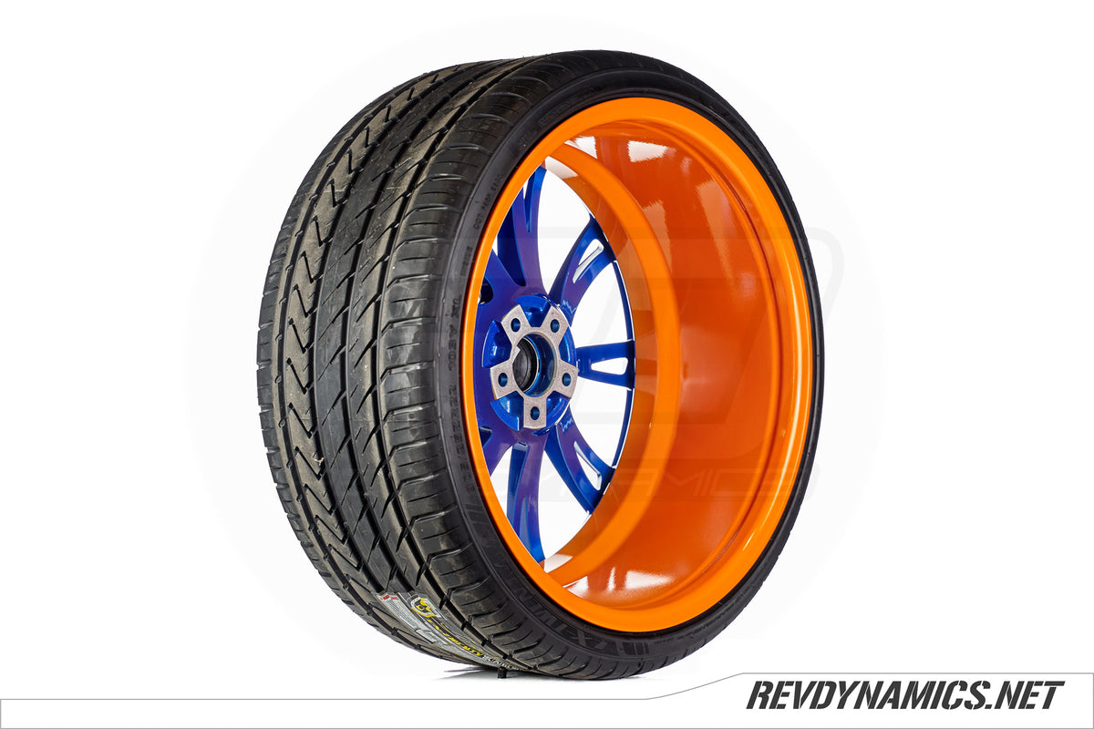 Asanti wheel with orange inner barrel