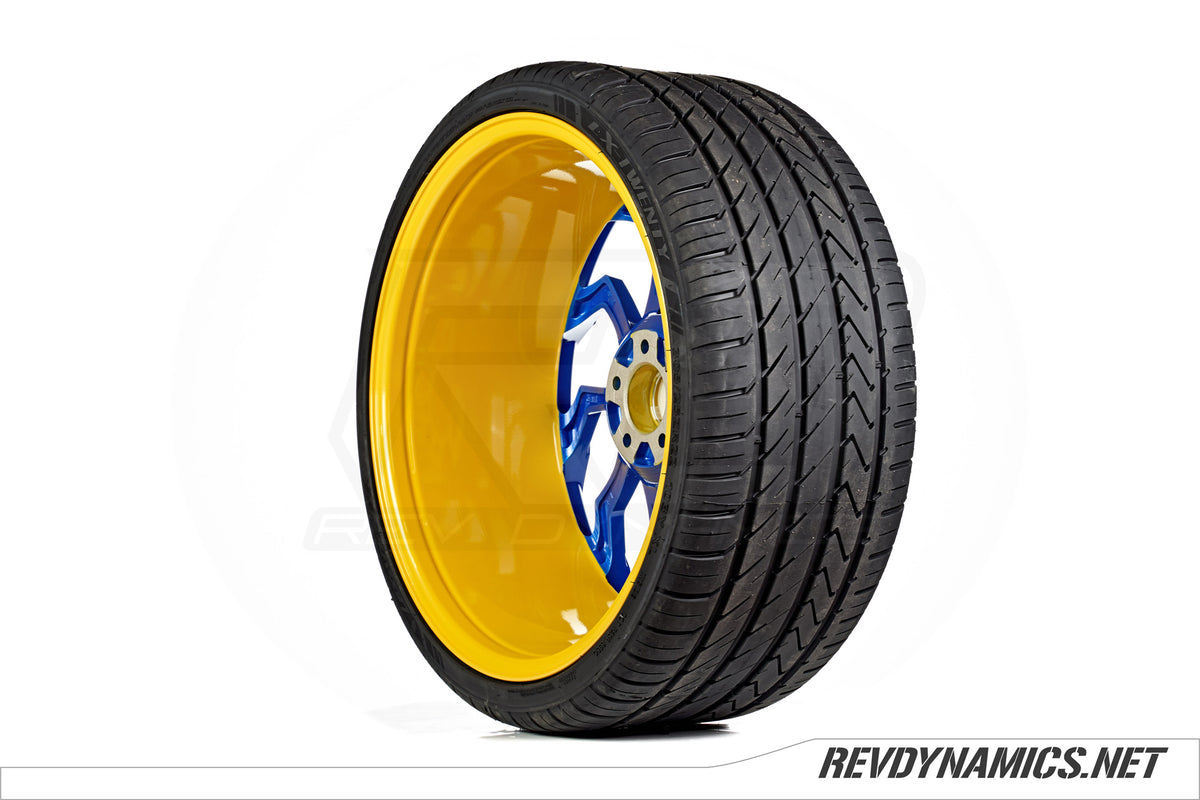 Lexani Static with Daytona Yellow powder coated inner barrel 