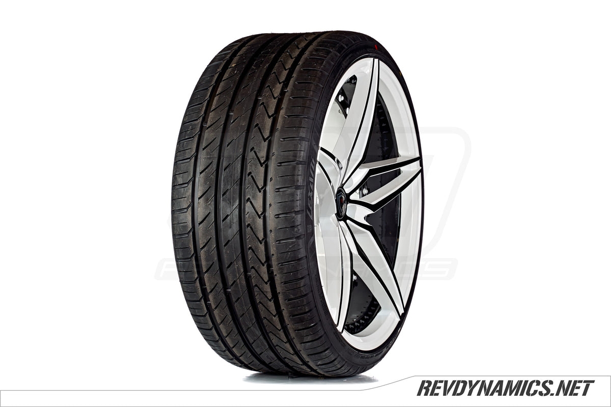Marquee M3259 with Lexani tire custom painted in White and Black 