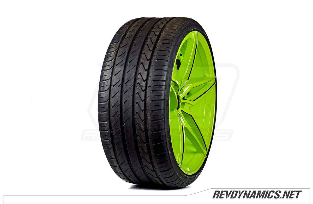 Marquee M3259 with Lexani LX-Twenty tire custom painted in Neon Fade and Black 