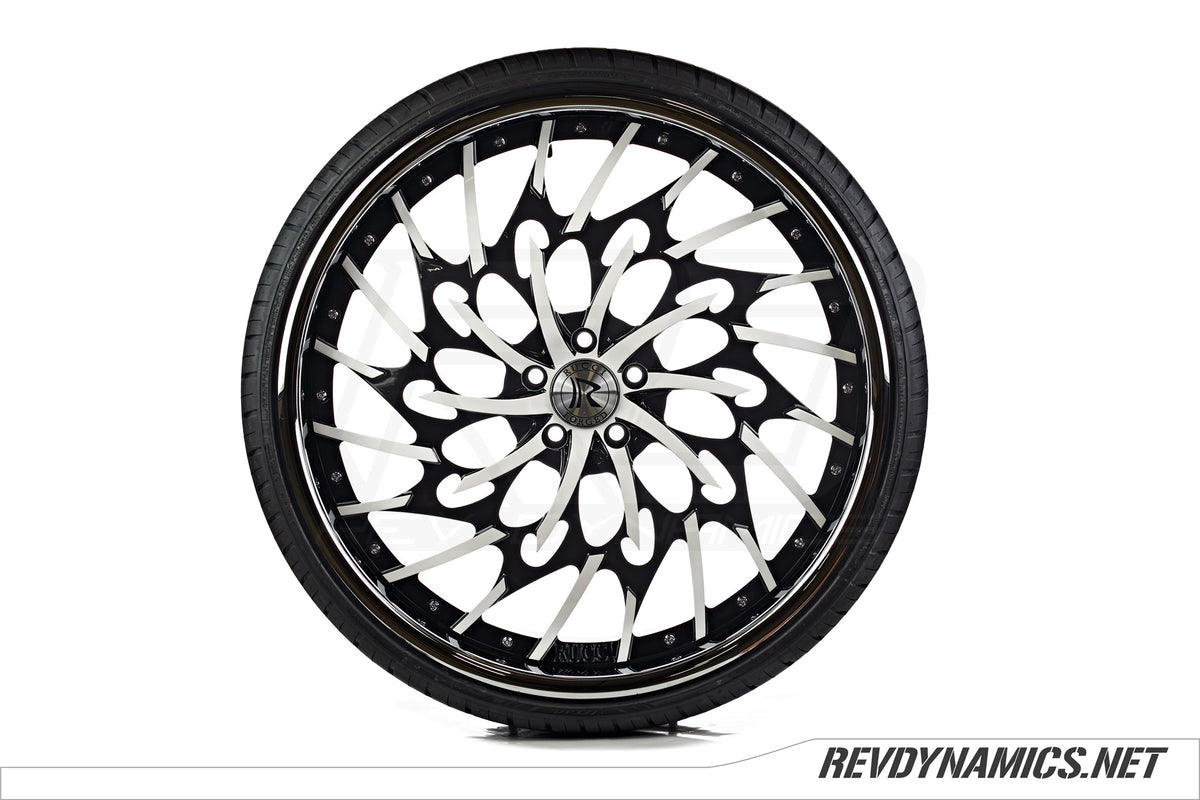 Rucci Ounce Wheel Powdercoated in White and Black 