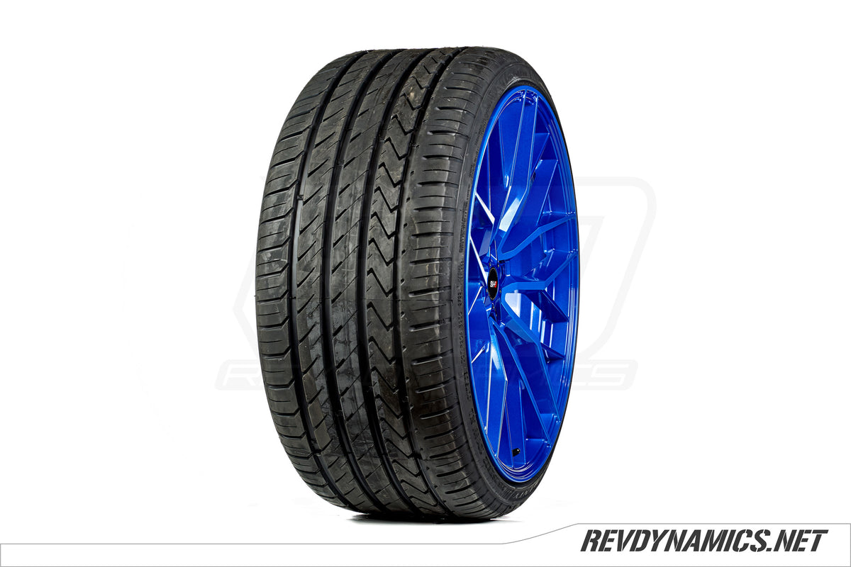 Savini SV-F2 with Lexani LX-Twentytire custom painted in Miami Blue and Stealth Blue