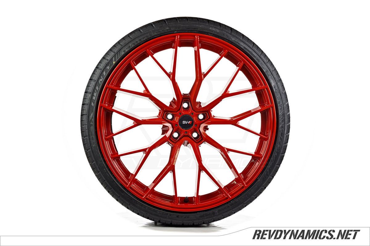 Savini SV-F2 Wheel Powdercoated in Red Pearl 
