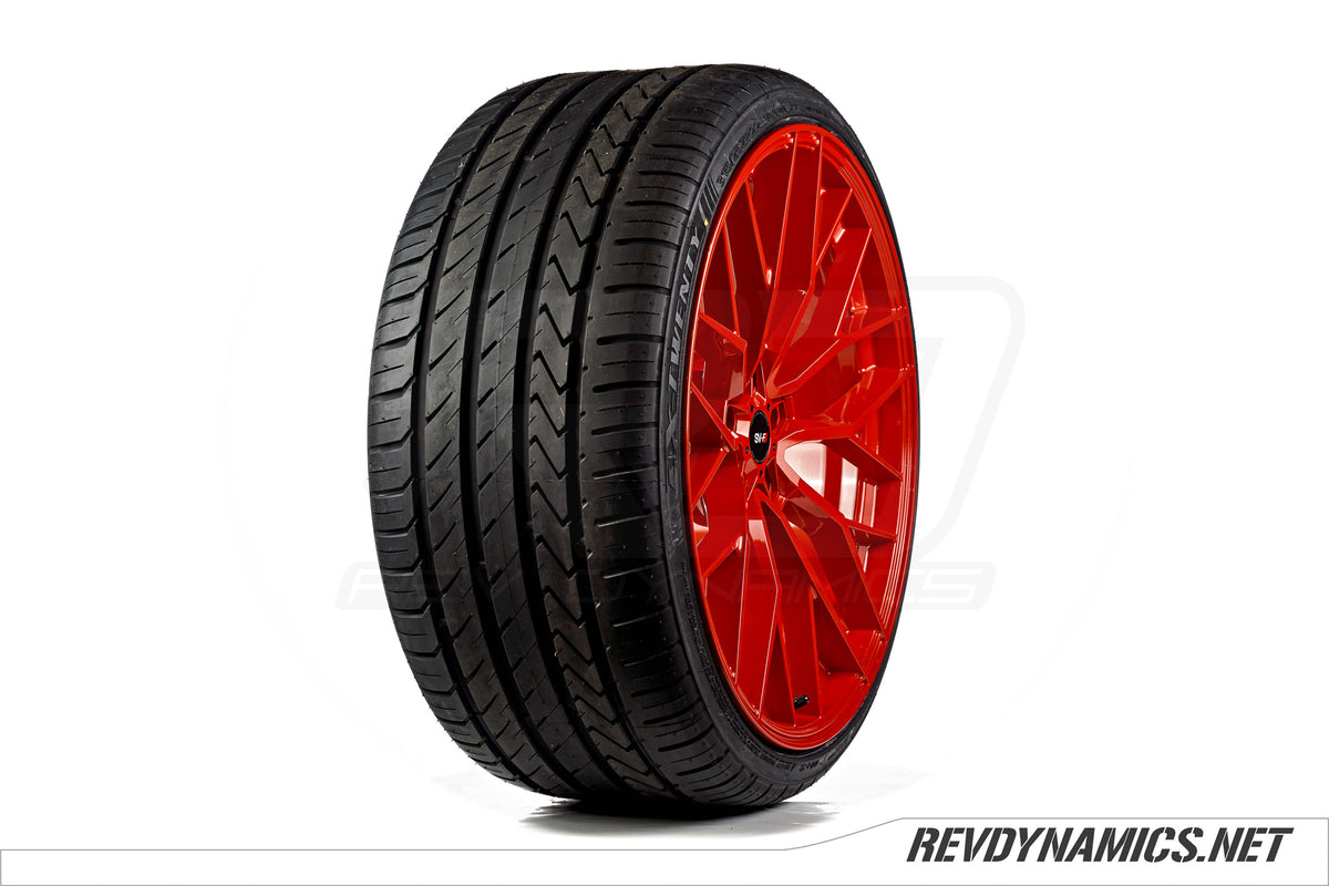 Savini SV-F2 with Lexani tire custom painted in Red Pearl 