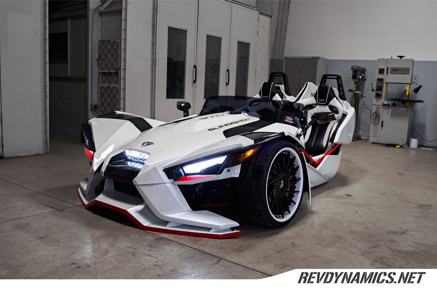 2016 Polaris Slingshot SL Pearl White with Air Suspension and Custom Wheels