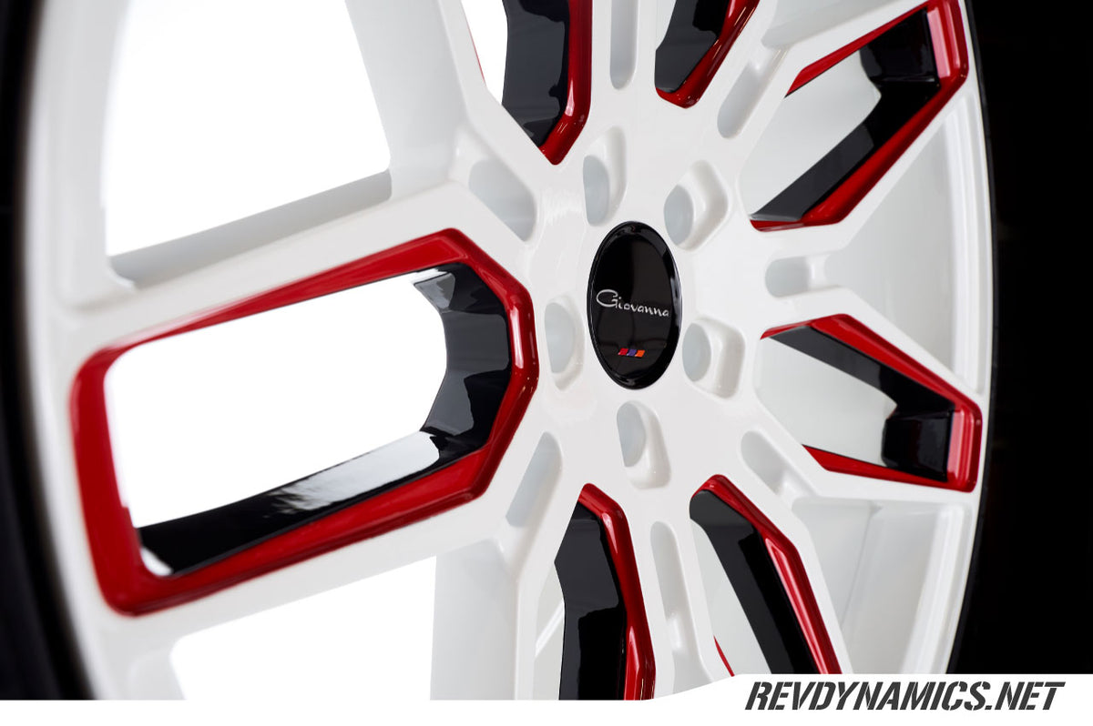 Pearl White Red Black Giovanna Bogota Custom Wheels