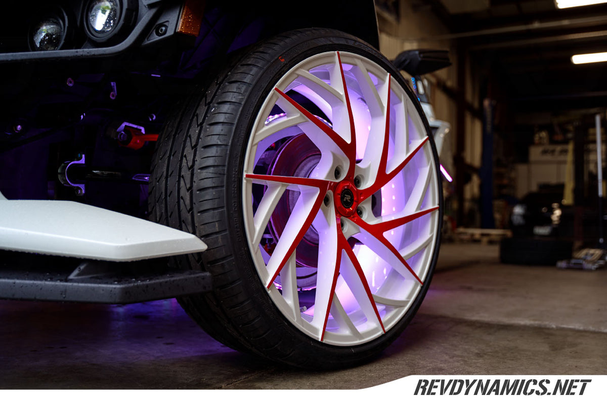 Polaris Slingshot White Wheels with LED Ring Lights