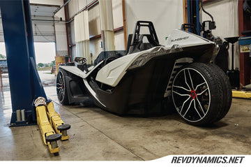 Polaris Slingshot with powder coated Savini rims