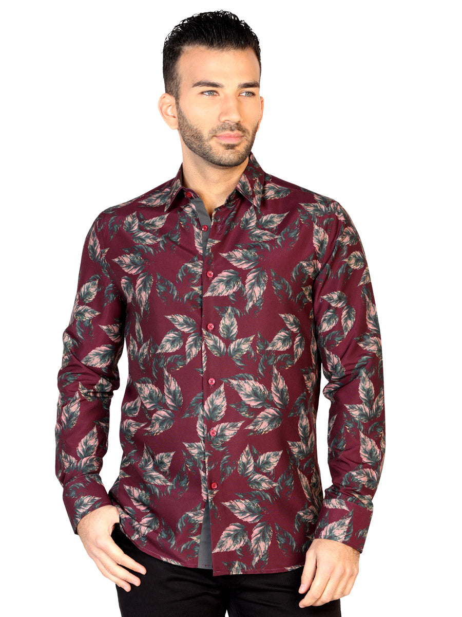 Leaves Print Long Sleeve Casual Shirt - Casual Shirt – Don Max