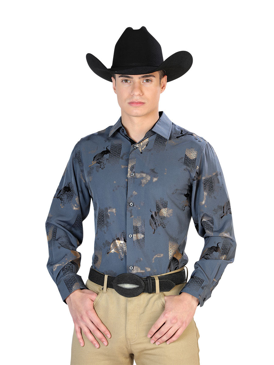 Camisa Vaquera Manga Larga Estampada Toros - Western Shirt – Don Max