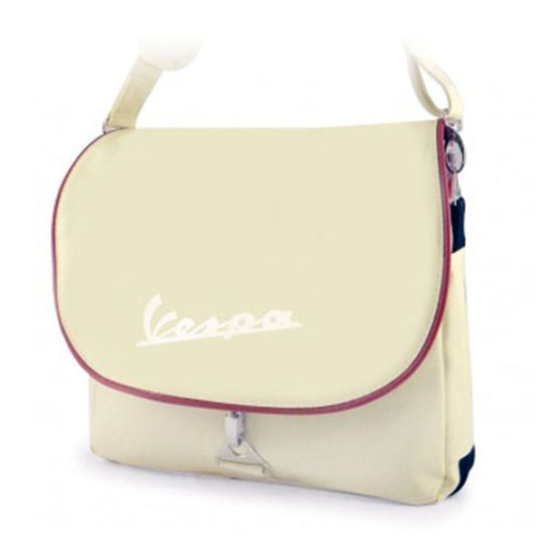 cream messenger bag