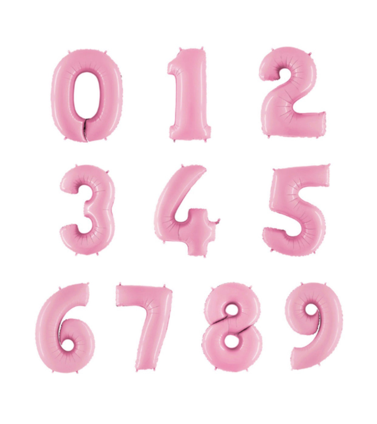 pink foil number balloons