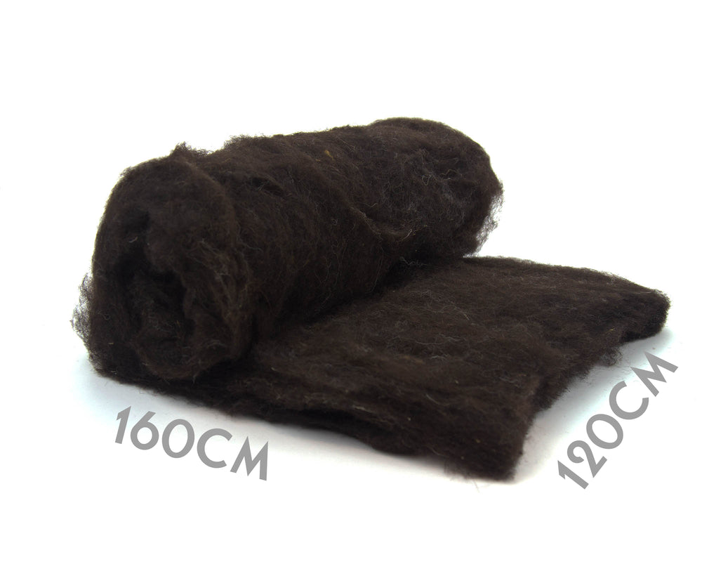 Bergschaf Wool Batting - Natural Brown