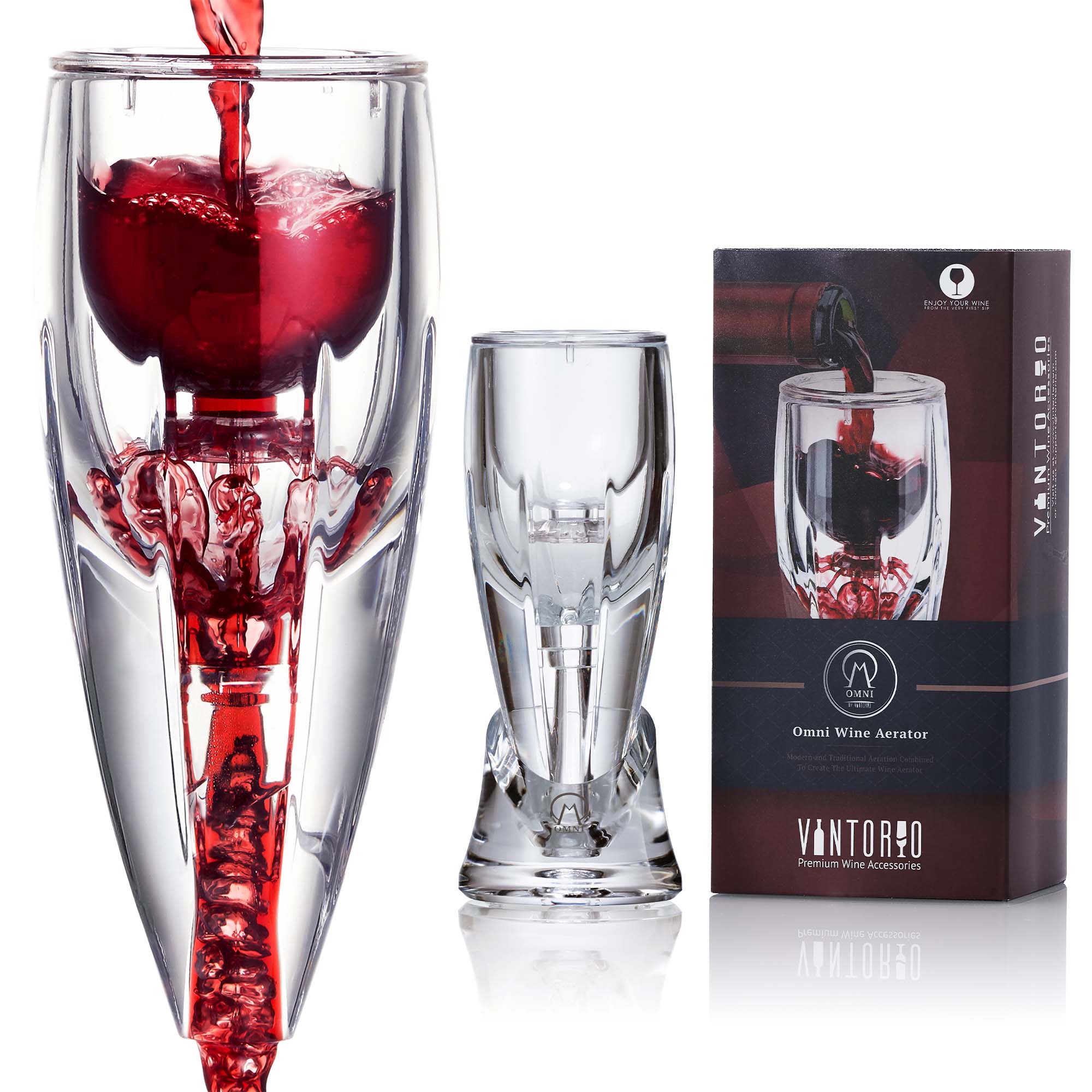 Vintorio Omni Wine Aerator with Stand and Travel Pouch