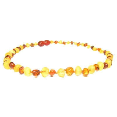 the amber monkey teething necklace