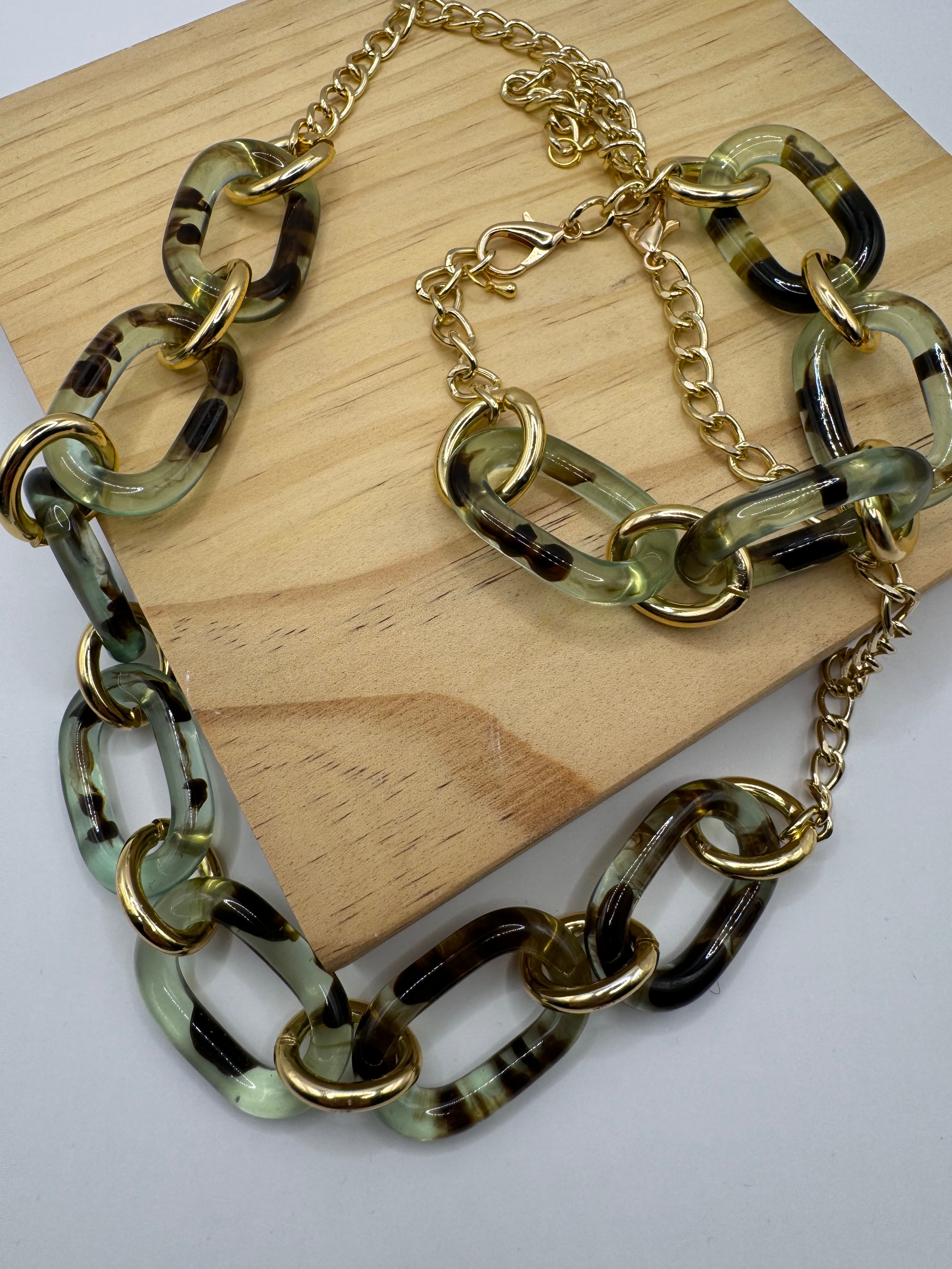 Tortoise Shell Chain Necklace