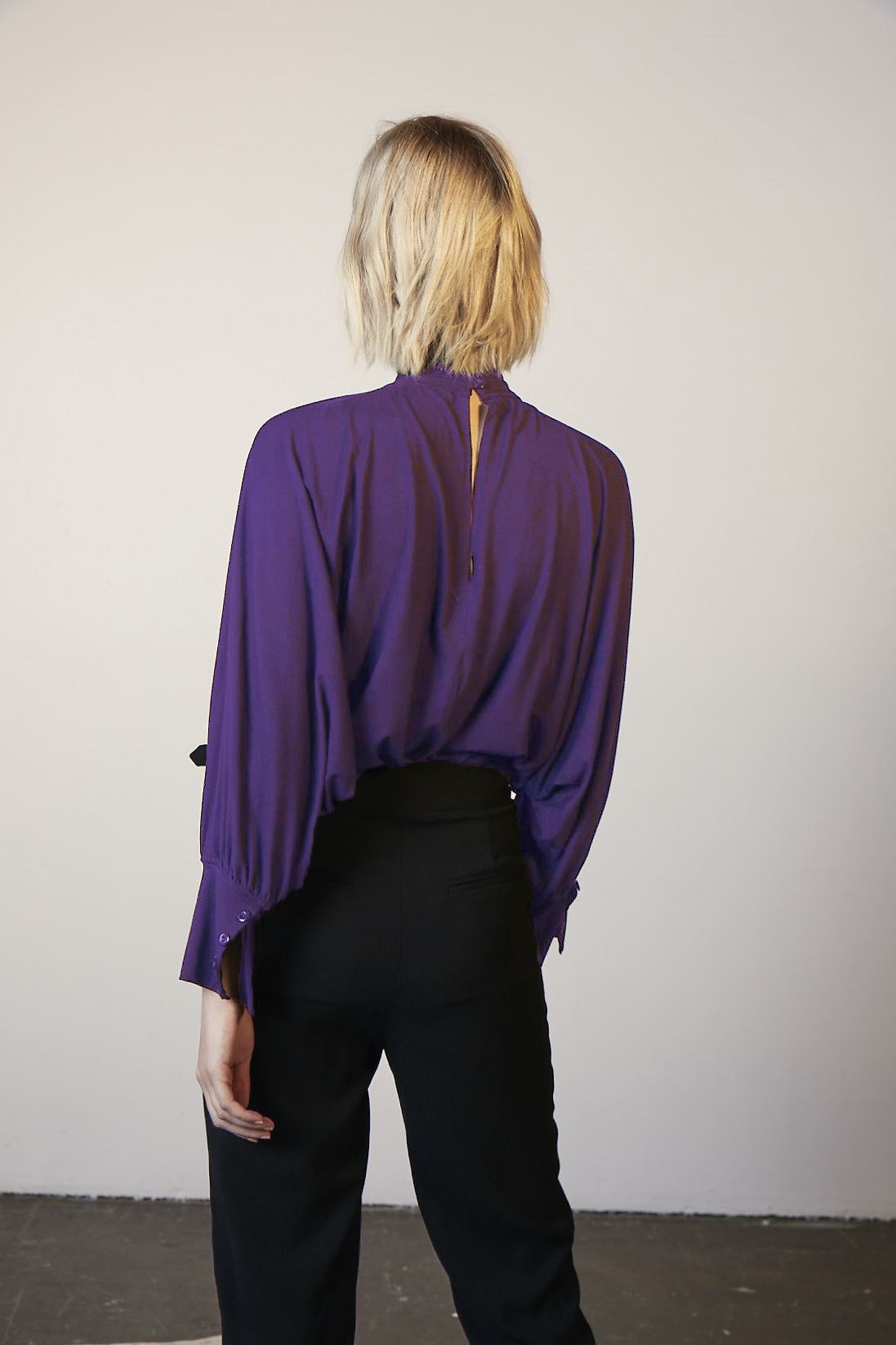 purple batwing top