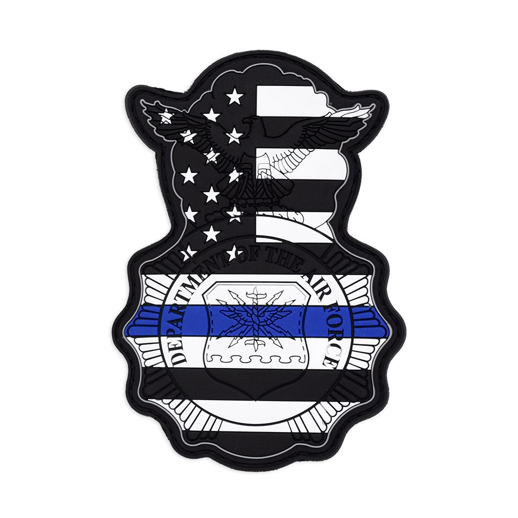 Usaf Security Forces Thin Blue Line Badge Pvc Patch Morale Patch® Armory