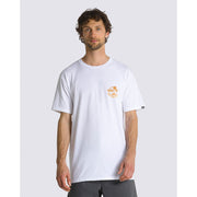 Classic Mini Dual Palm Tee - Mens Short Sleeve T-Shirt - White/Harvest Pumpkin