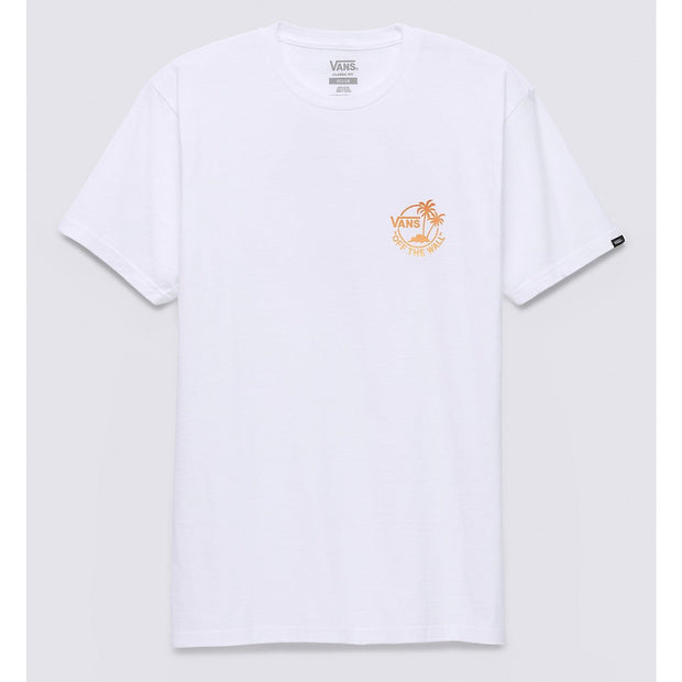 Classic Mini Dual Palm Tee - Mens Short Sleeve T-Shirt - White/Harvest Pumpkin